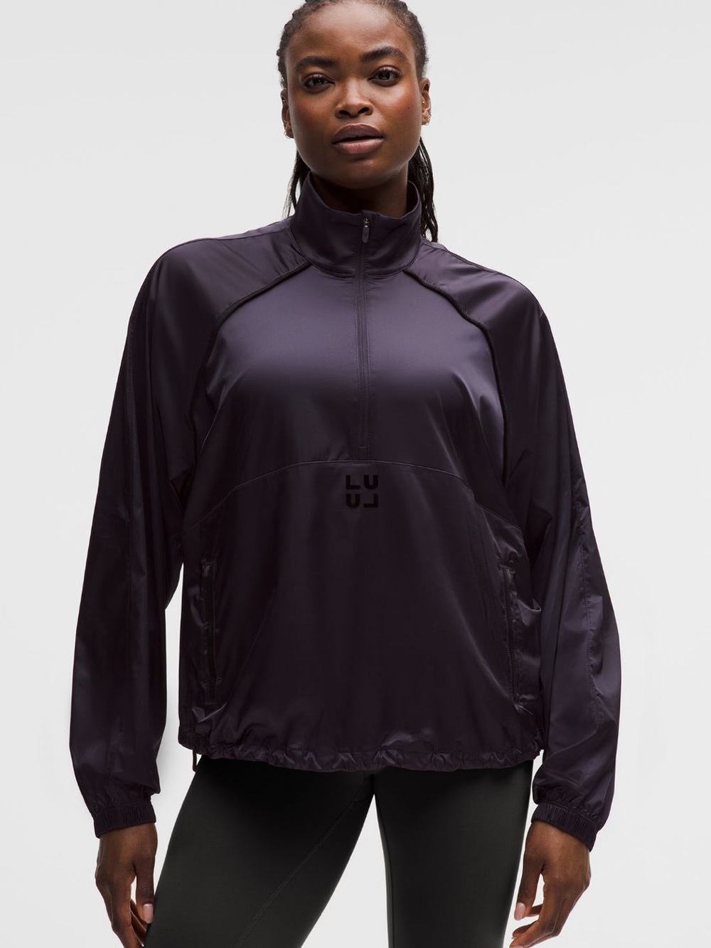 Lululemon Stretch-Satin Flocked Training Jacket, Atmospheric Purple/ Black, XL